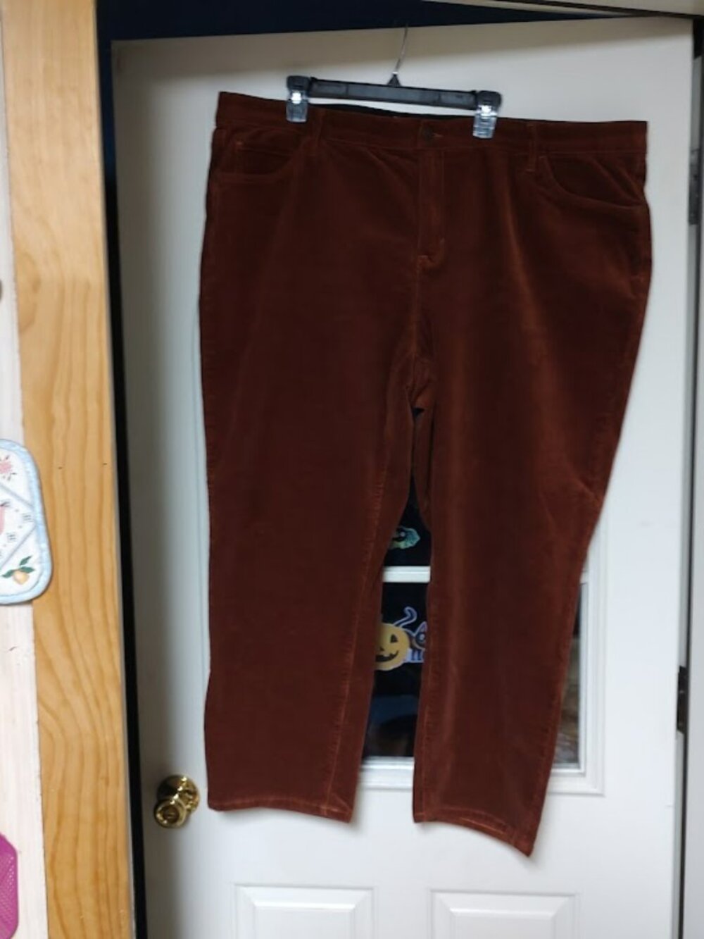 New Sonoma Rust Brown Colored Corduroy Pants Size Women's 26W Short Plus